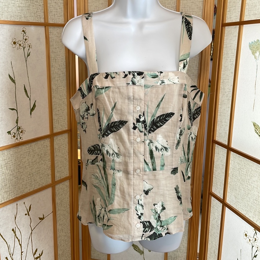 Banana Republic Dressy Linen Tank Top Medium lined NWT Never Worn